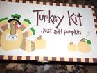 Thanksgiving "Turkey Kit Just Add Pumpkin" Wood Centerpiece Kit In Storage Box