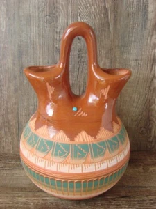 Navajo Indian Hand Etched Wedding Vase Signed Gilmore - Picture 1 of 7