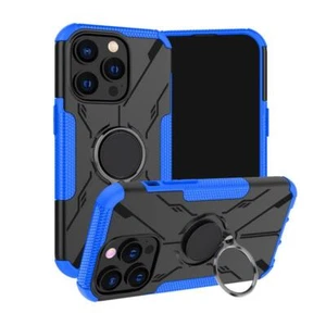 Case For iPhone 14 13 12 Pro Max 11 X 8 7 SE2 Shockproof Rugged Ring Stand Cover - Picture 1 of 20