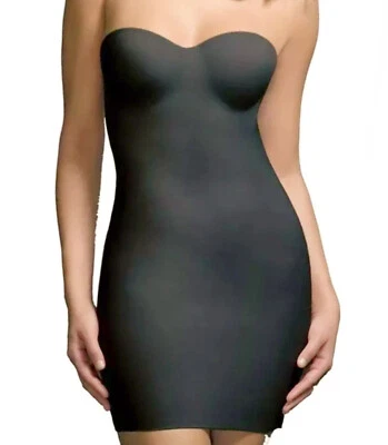 FLEXEES NEGRO TODO EN UNO SIN TIRANTES MOLDEADOR CORSÉ SUJETADOR CON AROS MOLDEADO 36B NUEVO SIN ETIQUETAS Foto 1 de 2