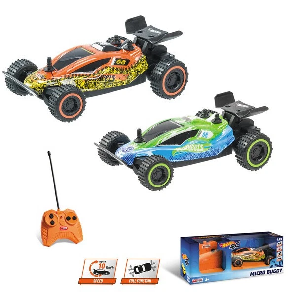RC Hot Wheels Buggy 1:28 10km/h Mondo Motors 27/40MHz Stuntcar Micro Buggy Neu - Bild 1 von 1