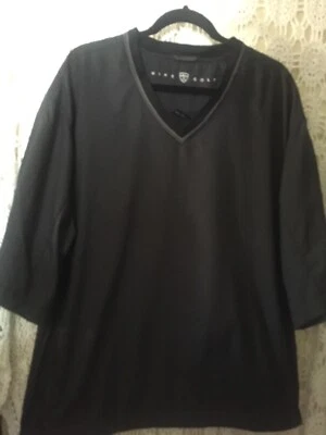 Рубашка для гольфа Nike xl серый цвет 100% полиэстер 2 молнии спереди эластичная на бедрах - Изображение 1 из 4