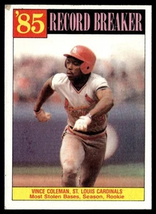 1986 Topps Vince Coleman St. Louis Cardinals #201 - Picture 1 of 2