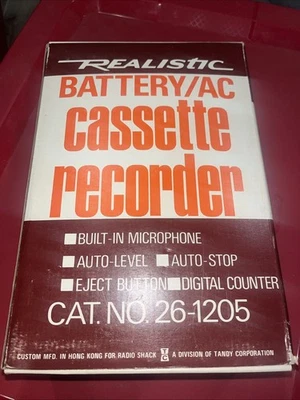 Grabadora de casete de batería/AC realista usada Cat.no 26-1205 Foto 1 de 4