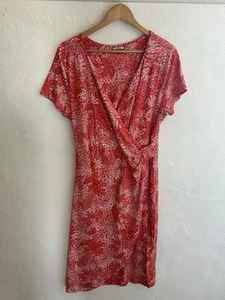 Joe Browns Women Red Wrap Dress Size 16 - Picture 1 of 7