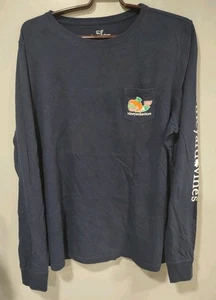 Vineyard Vines Happy St Paddys Day One Pocket Blue Long Sleeve T-shirt XXL - Picture 1 of 4