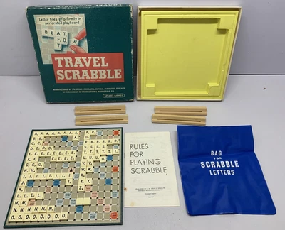 Travel Scrabble Word Board Game Spears Made In England Vintage 100% Complete VGC - Image 1 of 4