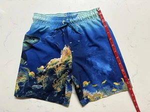 Boys swim shorts with shark, Wonder Nation size S 6-7, Drawstring Comfort Waist - Picture 1 of 15