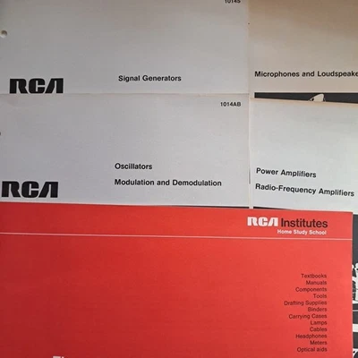 RCA Institutes Home Study Manual Books Lot Oscillators Signal Generators - Image 1 of 4