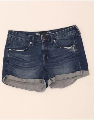MOSSIMO Womens Mid Rise Denim Shorts US 4 Small W27  Navy Blue Cotton CL01 — 第 1/3 张图片