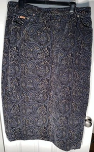Women’s Eddie Bauer Size 18 Vintage 90's Corduroy Long Front Slit Maxi Skirt - Picture 1 of 8