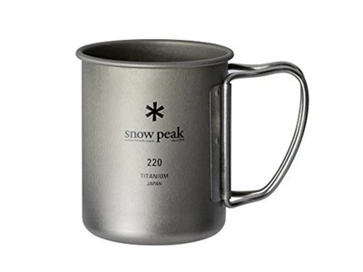 Snow Peak titanium Single Mug 220 Capacity 220ml MG-14 Folding handle New Japan - Image 1 of 4