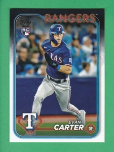 2024 Topps Series 1 #280 EVAN CARTER RC Texas Rangers ROOKIE CARD - Picture 1 of 2