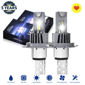 9003 H4 LED Lamp Kit High Low Beam 10000K White Light Bulbs 80W - Picture 1 of 18