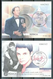 ESPAÑA, 2 HOJAS DE MÚSICA DE RECUERDO, COMO NUEVAS NUNCA CON BISAGRAS - Imagen 1 de 1