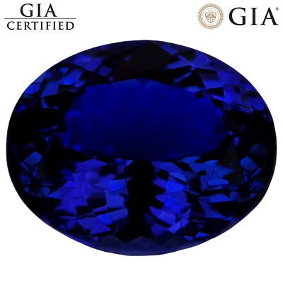 13,68 quilates Certificado GIA AAAA+ Bloque D Natural Tanzanita Azul Violeta Corte Ovalado Foto 1 de 4