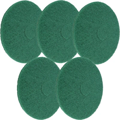VACSPARE 5 Pack Floor Polisher Cleaning Scrubbing Dry Buffing & Polishing 18" Pads Green