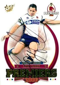 Signed 2006 BRISBANE BRONCOS NRL Premiers Card COREY PARKER - Picture 1 of 3