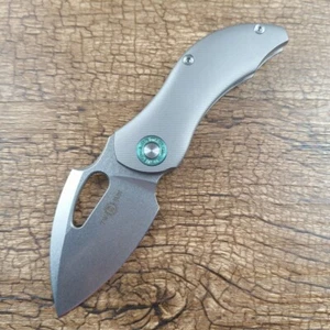 TWOSUN Folding Pocket Knife 14C28N Blade Ceramic Ball Bearing Titanium TS230 - Picture 1 of 5