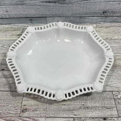 "Plato de 10"" octogonal de encaje nupcial Mikasa-blanco" Foto 1 de 4