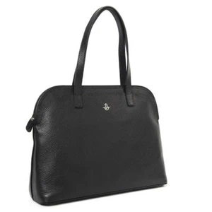 CARBOTTI Dollaro Italian Leather Shoulder Handbag Alice 2606- Black - Picture 1 of 6