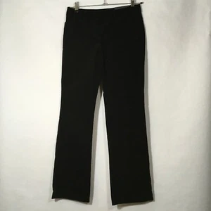 NEW Ann Taylor Black Cordouroy Pants Womens $59 Flat Front Boot Leg Cut Size 4 - Picture 1 of 8