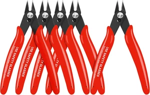 5Pcs Wire Cutters, Micro Flush Cutters with Spring, Wire Cutting Pliers, Wire Sn - Picture 1 of 12