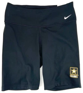 NEW US Army Black Knights Nike One Dri-Fit Spandex Biker Shorts tights Women's M - Picture 1 of 8