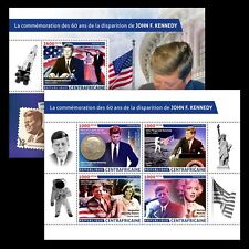 John F. Kennedy 60 Years Memorial MNH Stamps 2023 Central African Rep M/S + S/S