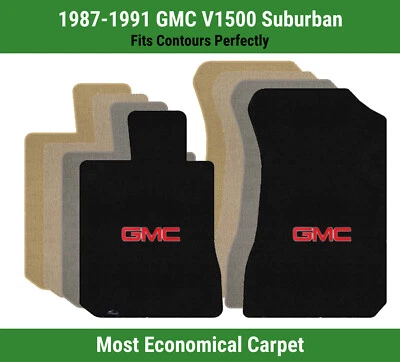 Lloyd Velourtex Front Carpet Mats for '87-91 GMC V1500 Suburban w/Red GMC 1 Logo - Image 1 of 4