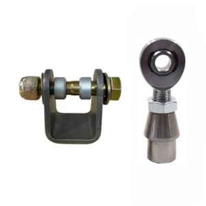 Weld-On Clevis Mount 1/2 x 5/8-18 Male RH Moly Rod End .120 Weld-In Bung Jam Nut - Picture 1 of 4