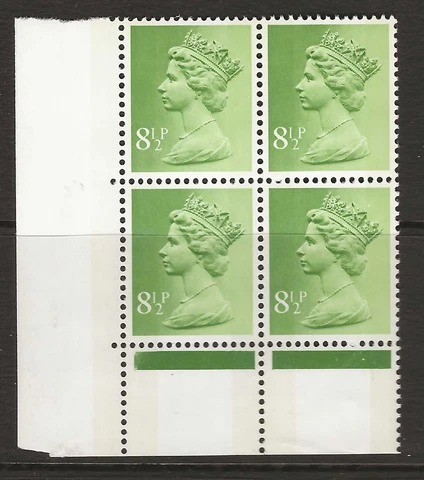 GREAT BRITAIN Plate Blocks...Sc# MH65...Mint NH...1975...Machins Cover