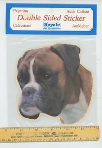 Boxer Dog Double Sided Sticker Window Decal 5.125"w x 5.5"h from UK - Picture 1 of 2