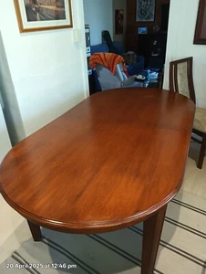 **REDUCED BY $50** 200/240cm Extendable, Solid Wood Dining Table and 6 Chairs - Picture 1 of 19