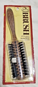 NOS 1975 Goody Blow Wave Brush Vintage Medium Bristle New Brown Wood #8178 - Picture 1 of 7