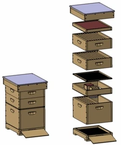 Beute Dadant Blatt 10er - Bauplan, selbst bauen, Eigenbau, mit Futterzargeplan - Bild 1 von 9