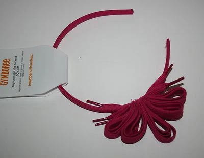 New Gymboree Girls Headband One Size Pink Shoelace Loops Hair Accessory  - Image 1 of 3