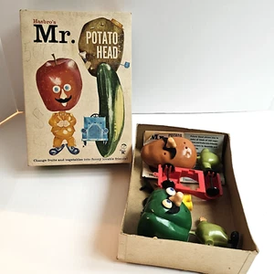 Vintage Mr. Potato Head Hasbro 1950s Toy Set Box Instructions Parts Hassenfeld B - Picture 1 of 18