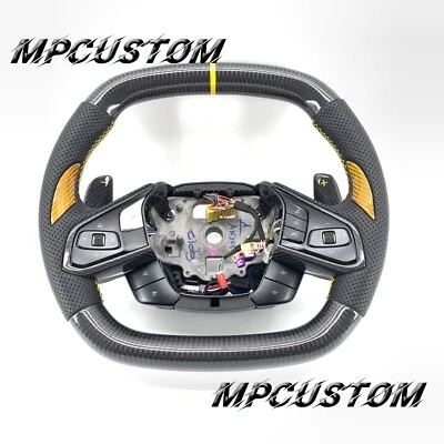 Carbon Fiber Steering Wheel fit For Chevrolet Corvette C8 2020 2021 2022 23-2025 - Image 1 of 4