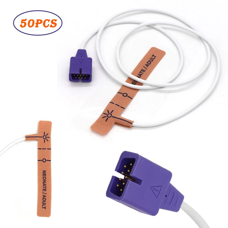 50PCS-Nellcor MAX-N Oximax Compatible Neonate/ Adult Disposable Spo2 Sensor FDA  - Image 1 of 4