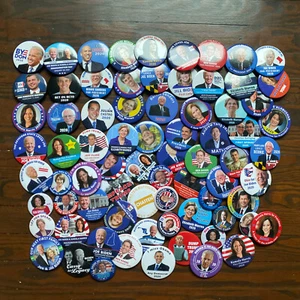 75 different 2020 Joe Biden for President Kamala & hopefuls Button Dealer Lot - Picture 1 of 9