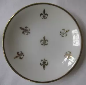DE COLECCIÓN FLOR DE LIS BLANCO Y DORADO MANTEQUILLA PAT / PIN PLATO - Imagen 1 de 5