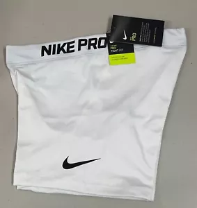 NIKE WOMEN COMPRESSION SHORTS WHITE / BLACK AT4555-100 MEDIUM - Picture 1 of 4