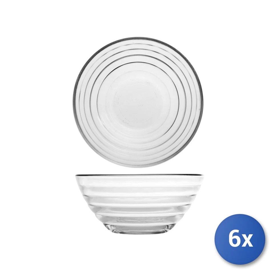 6x Coppette In Vetro Trasparente 'Viva' Cm12 - Immagine 1 di 3