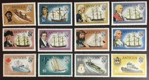 Antigua 1972-74 Ships Definitives Set Watermark 12 Upright SG324/34 MLH/MNH - Bild 1 von 1