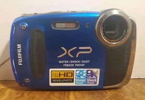 FujiFilm FinePix XP55WM Digital Camera Metallic Blue Tested Working Water Proof - Picture 1 of 9