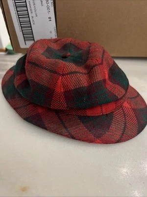 VTG WELLWOOD WEAVERS Plaid Newsboy Snap Cap Hat Selkirk Scotland British Made - Image 1 of 4