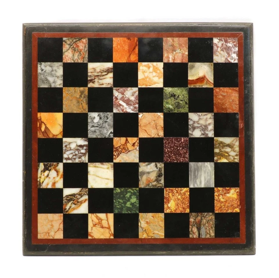 Marble Chess Board | Modern Chess Set | Stone Board Set | Unique Chess Gift Him - Image 1 of 4
