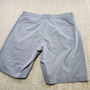 Travis Mathew Beck Shorts Men 36 Golf Performance Chino Wicking Stretch Gray - Picture 1 of 9