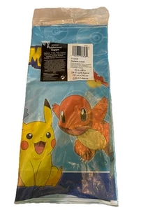 Pokémon Nintendo 2019 Amscan Plastic Tablecover 52”x96” Pikachu Charmander - Picture 1 of 2